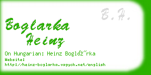 boglarka heinz business card